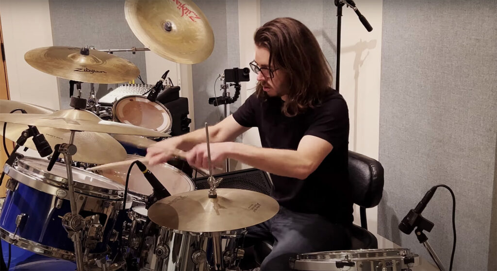 Professional session drummer and drum instructor, Matt Thompson, performing a live recorded cover of Pneuma by Tool at music studio Thompson Station in Northridge, CA.